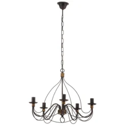 Lámpara de araña Fiamma Marrone 5 luces sin pantallas