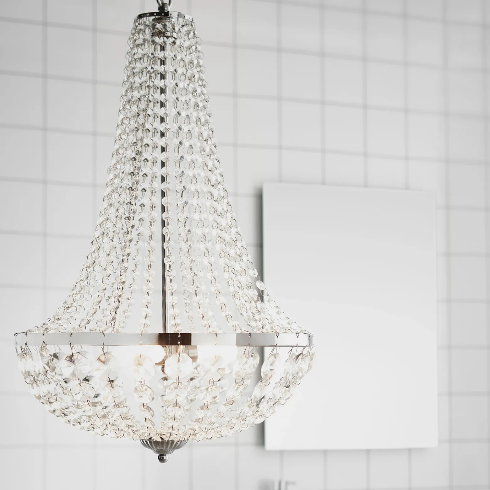 Lámpara de araña Gränsö para el baño, Ø 40 cm