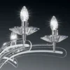 Lámpara de araña ICARO 6 luces con cristal, cromo