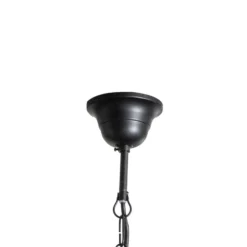 Lámpara de araña Jane metal negro 5 luces cristal