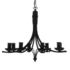 Lámpara de araña Kandela, 8 luces, negro