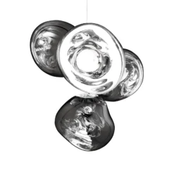 Lámpara de araña LED Melt Chandelier de Tom Dixon, gris humo