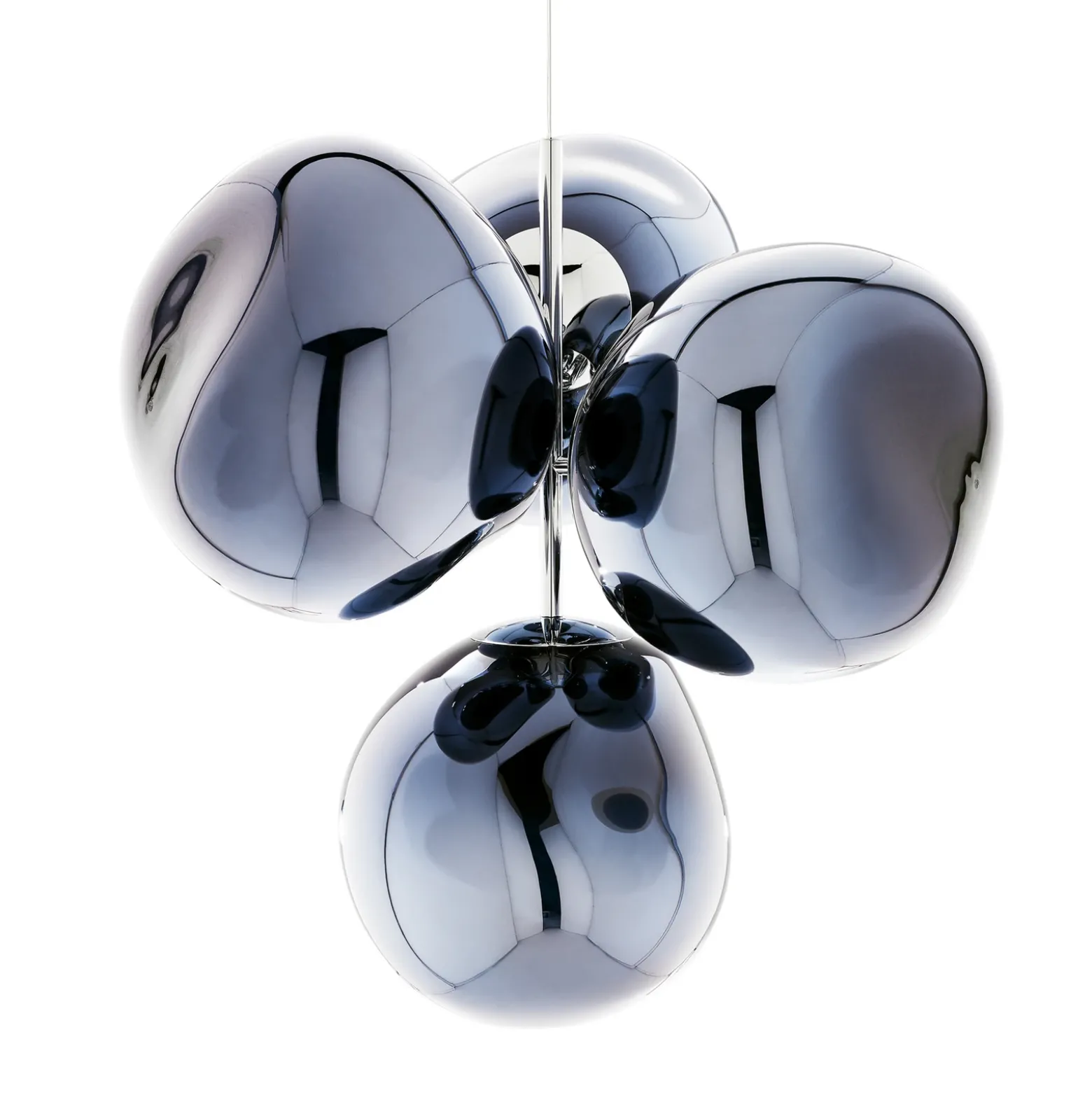 Lámpara de araña LED Melt Chandelier de Tom Dixon, gris humo