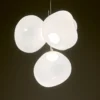 Lámpara de araña LED Melt Chandelier de Tom Dixon, color ópalo/cromo