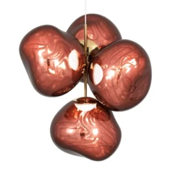 Lámpara de araña LED Melt Chandelier de Tom Dixon, color cobre