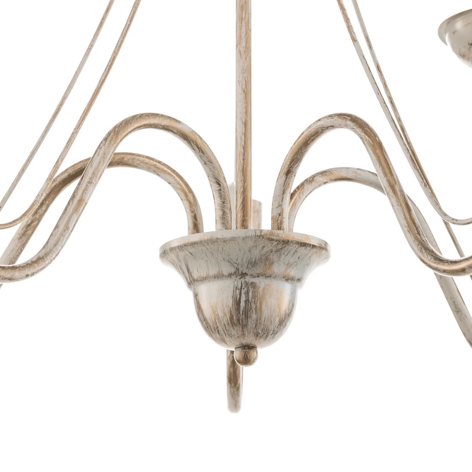 Lámpara de araña Malbo de 5 luces en blanco