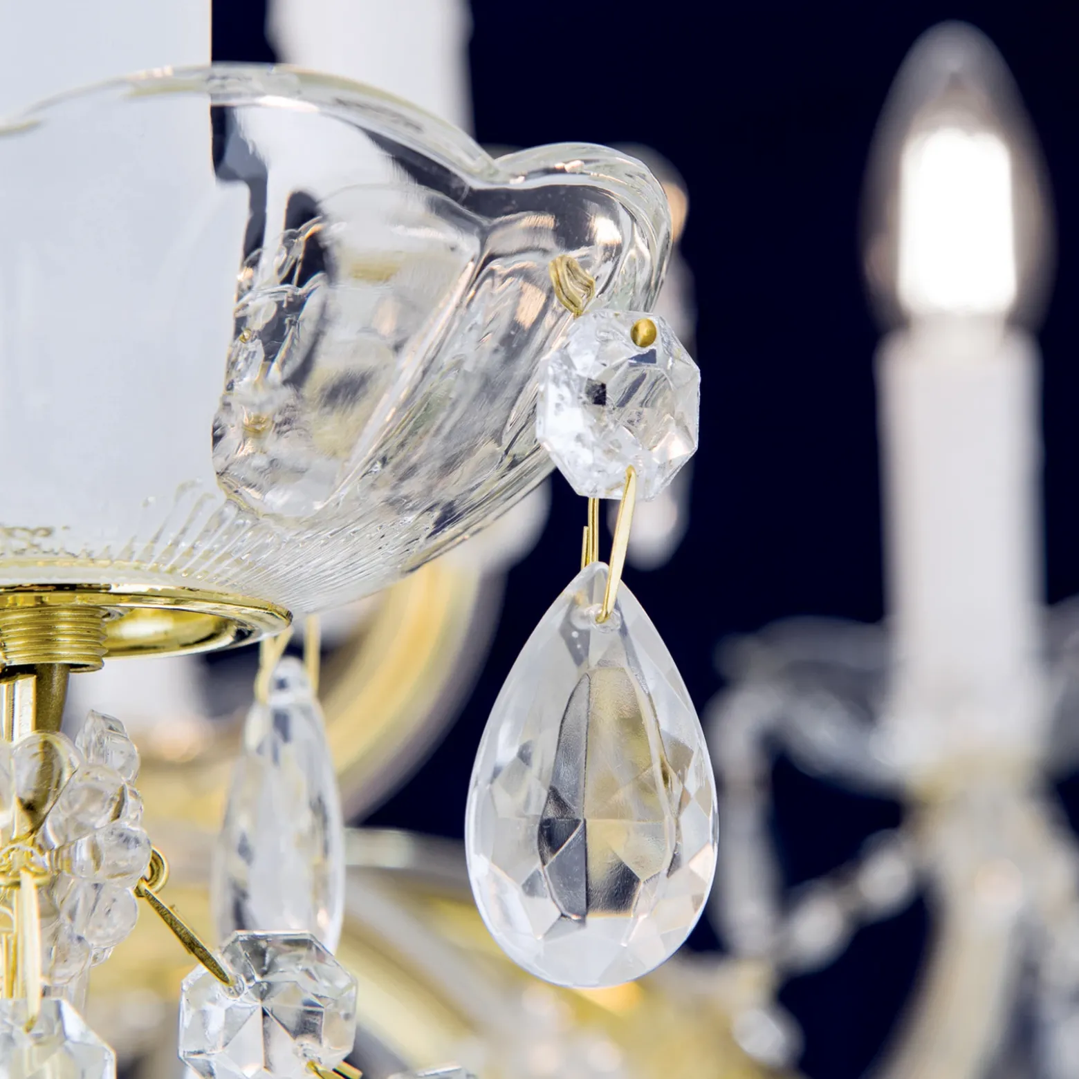 Lámpara de araña Marie Claire de cristal con 15 luces