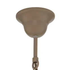 Lámpara de araña Mauro, beige, 7 luces, Ø 62 cm, metal, E14