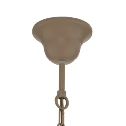Lámpara de araña Mauro, beige, 5 luces, Ø 62 cm, metal, E14