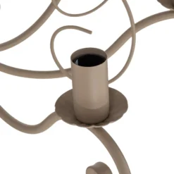 Lámpara de araña Mauro, beige, 7 luces, Ø 62 cm, metal, E14