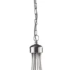 Lámpara de araña Maypole satén plata, 8 luces