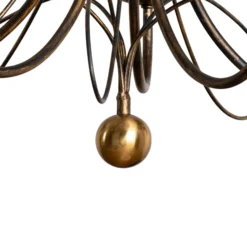 Lámpara de araña Milvia, 5 luces, color bronce, metal