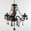 Lámpara de araña Perdita en color negro, 3 llamas