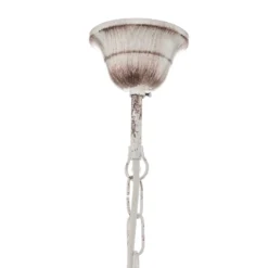 Lámpara de araña Pompei, con pantallas, blanco antiguo
