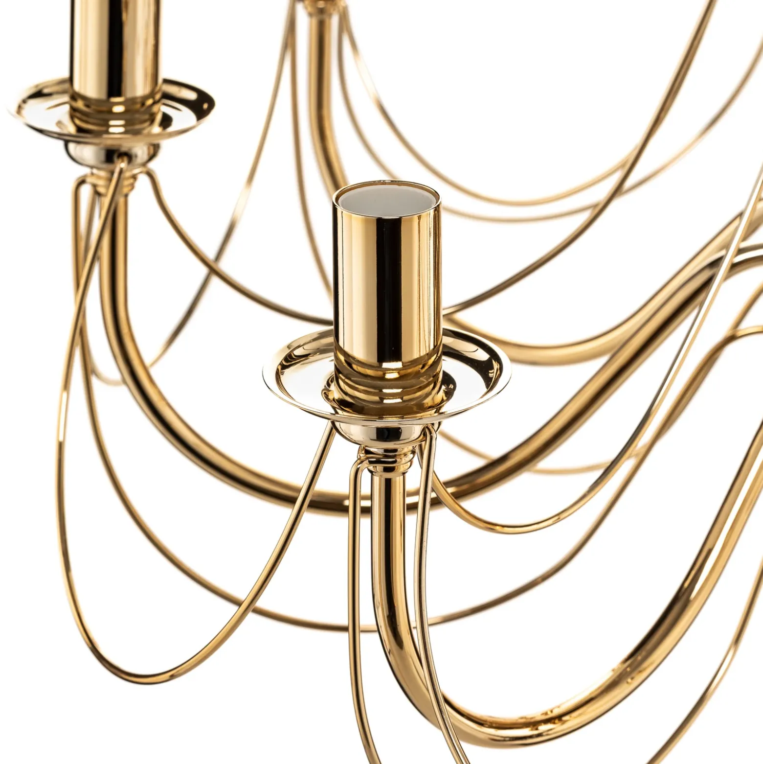 Lámpara de araña Retro de 8 brazos, oro