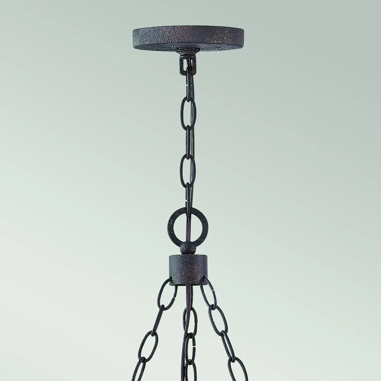 Lámpara de araña Sawyer, 6 luces, color madera, acero, cristal, E14