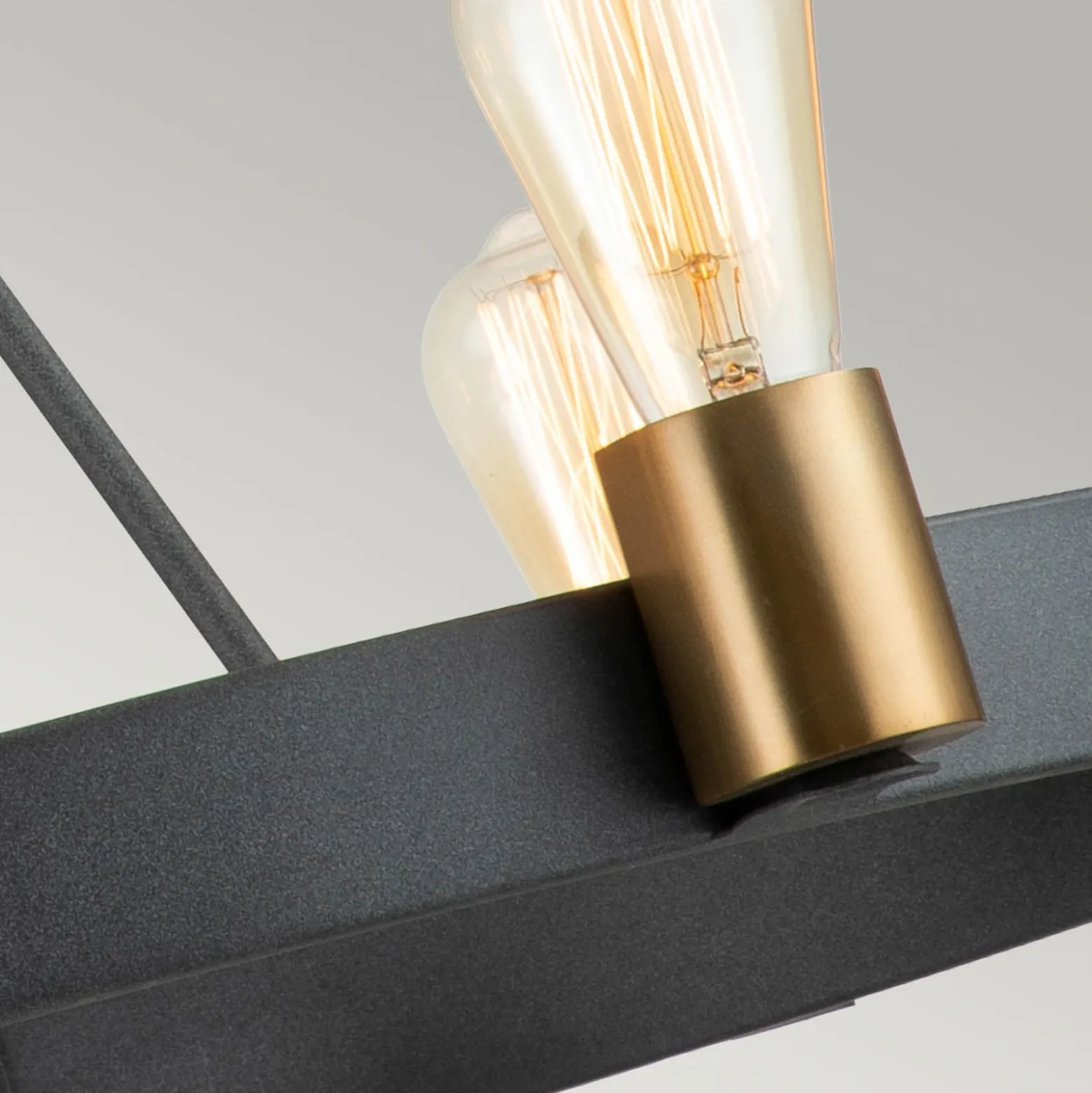 Lámpara de araña Silas, negro, 6 luces, Ø72,3cm