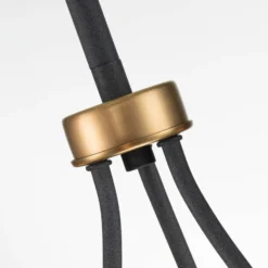 Lámpara de araña Silas, negro, 3 luces, Ø 42,2cm
