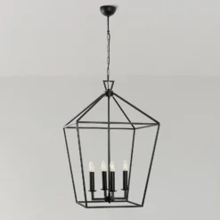 Lámpara de araña Till 13251, negro, metal, 4 luces