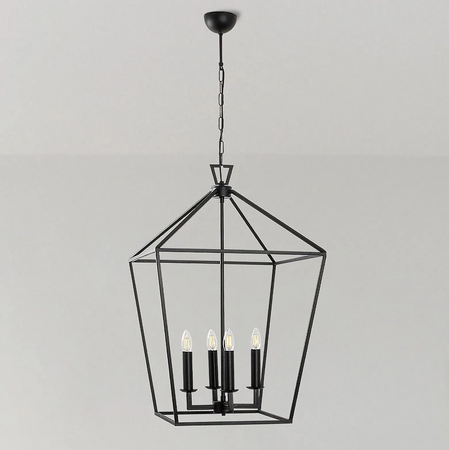 Lámpara de araña Till 13251, negro, metal, 4 luces