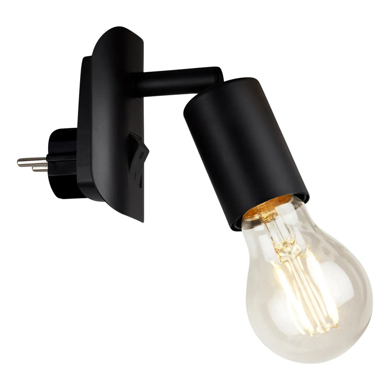 Lámpara de enchufe Batita Retro, IP20, negro