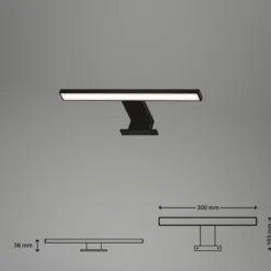 Lámpara de espejo LED Dun Brilo, IP44, ancho 30 cm