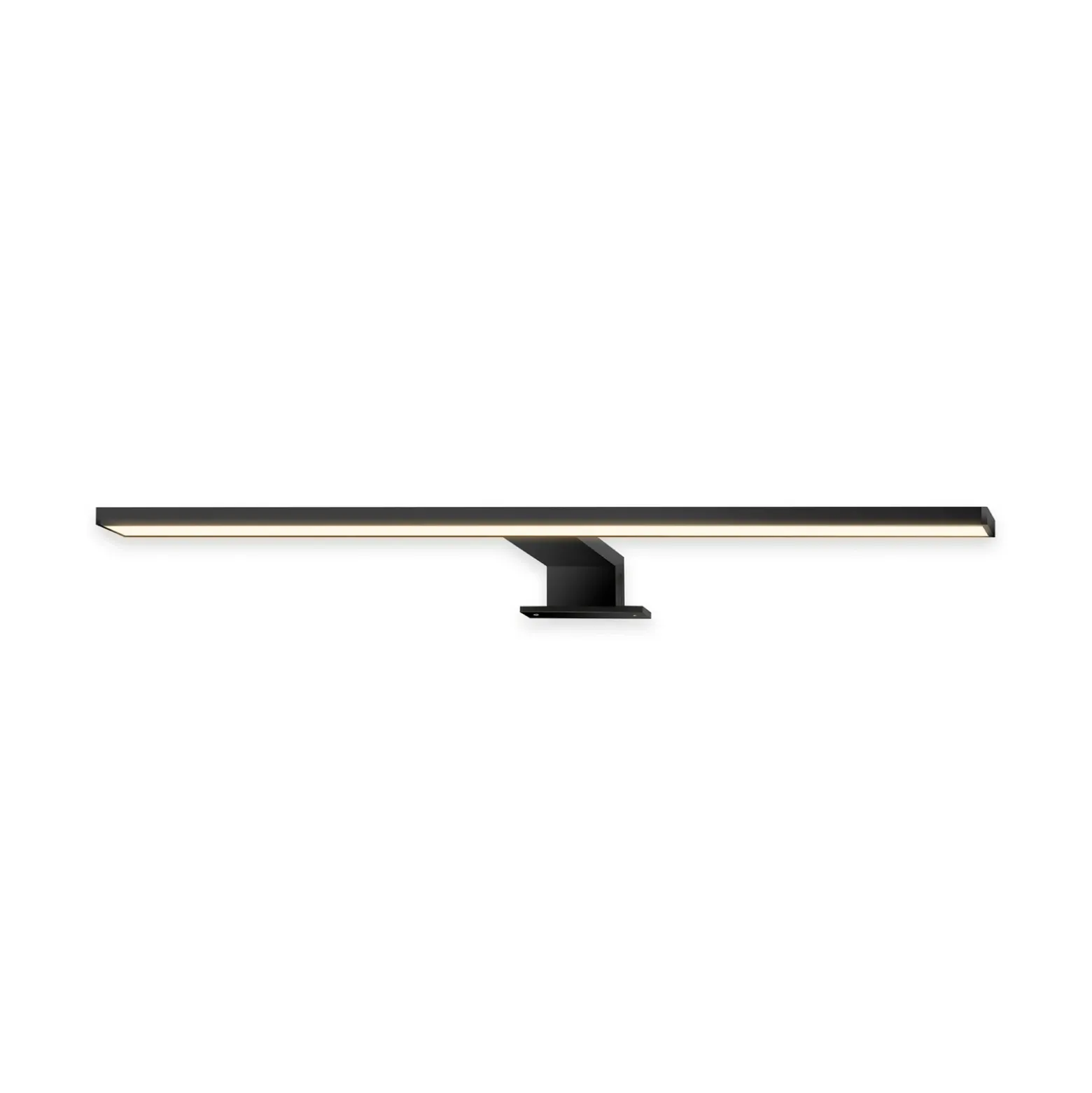 Lámpara de espejo LED Dun 2 en 1, negro mate, IP44, longitud 50 cm