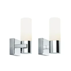 Lámpara de espejo LED Gemini de Paulmann, cromada, juego de 2 unidades,