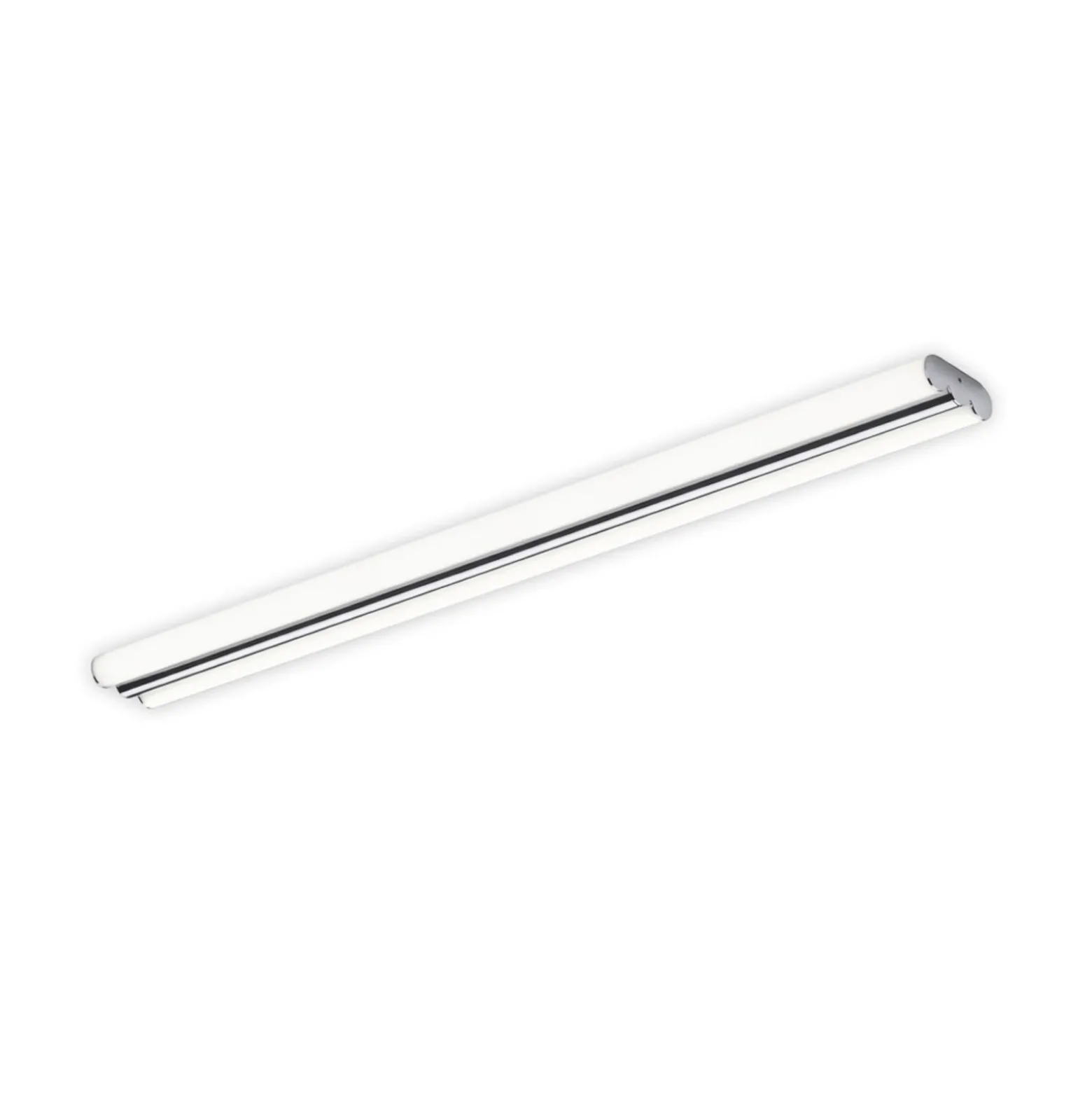 Lámpara de espejo LED Helestra LOOM, longitud 90 cm, cromada, IP44