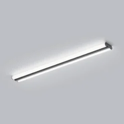 Lámpara de espejo LED Helestra LOOM, longitud 90 cm, negro, IP44