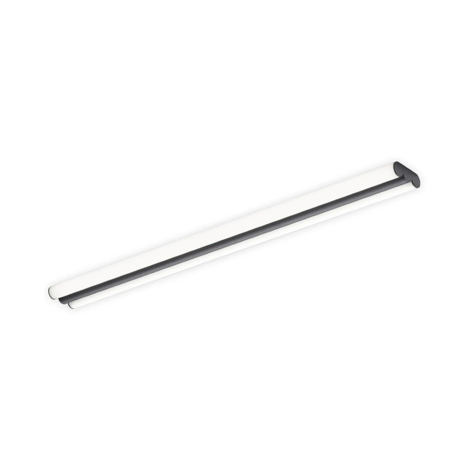 Lámpara de espejo LED Helestra LOOM, longitud 90 cm, negro, IP44