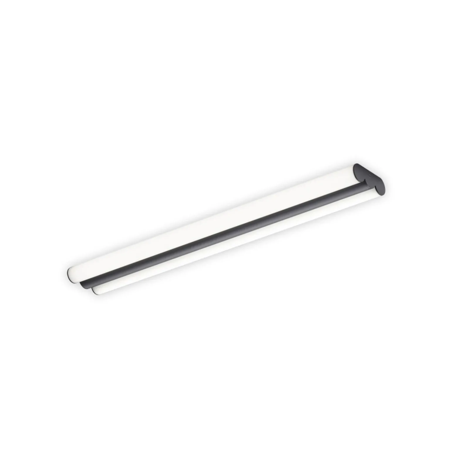 Lámpara de espejo LED Helestra LOOM, longitud 60 cm, negro, IP44