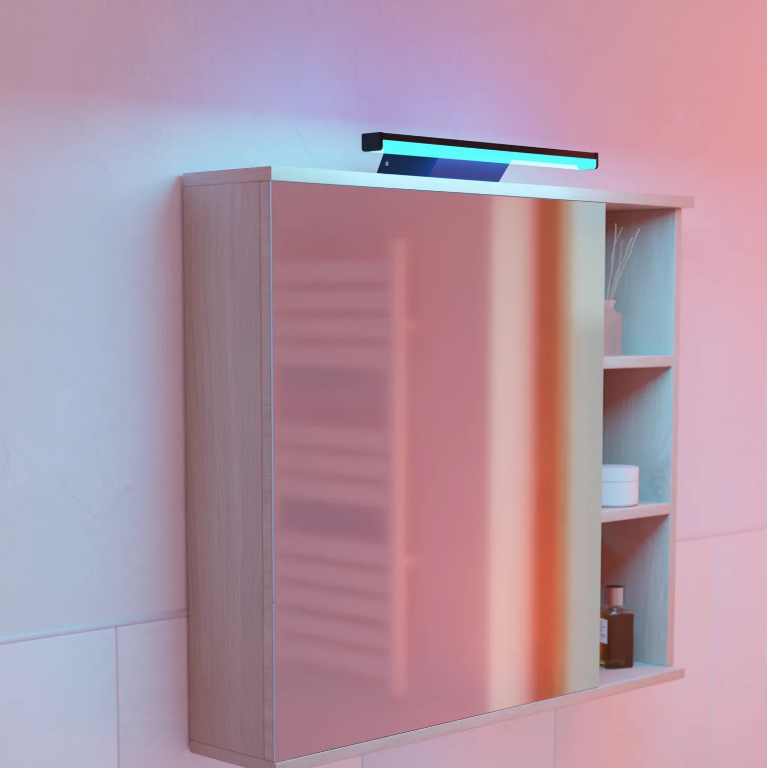 Lámpara de espejo LED inteligente EGLO connect Regello-Z, negro