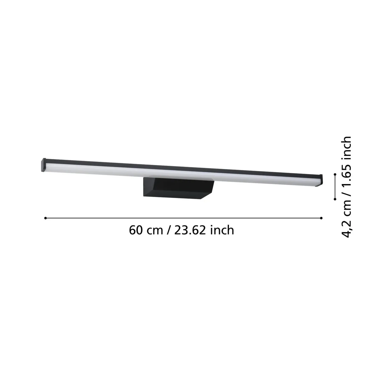 Lámpara de espejo LED inteligente EGLO connect Regello-Z, negro
