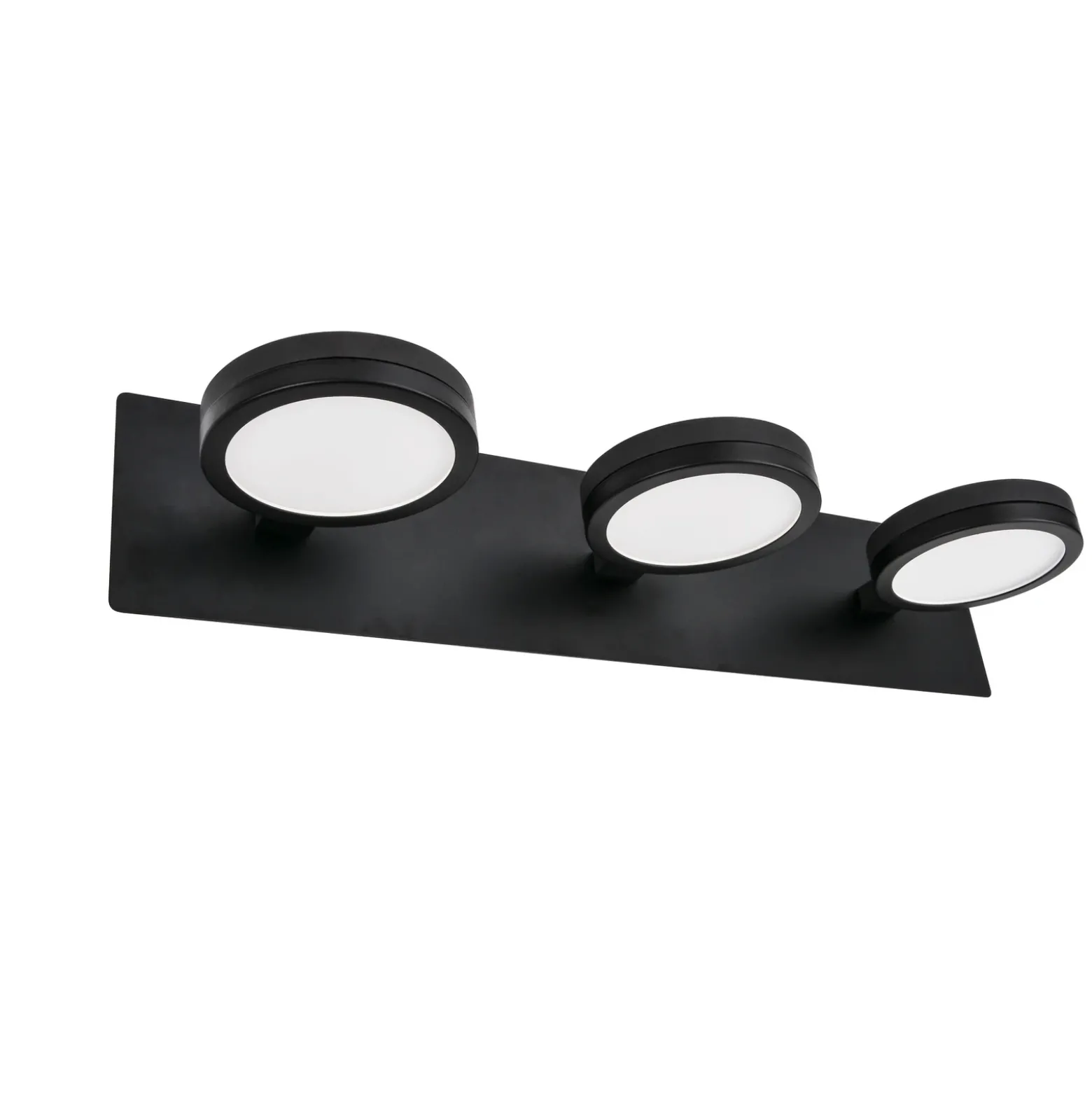 Lámpara de espejo LED LightMe «Aqua down», 3 luces, negra