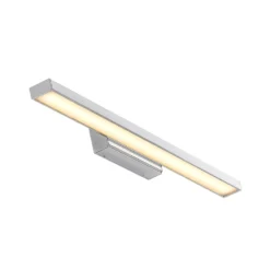 Lámpara de espejo LED Lindby Alenia, 60 cm, cromo, aluminio, IP44