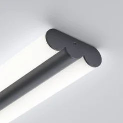 Lámpara de espejo LED LOOM de Helestra, longitud 120 cm, negro, IP44