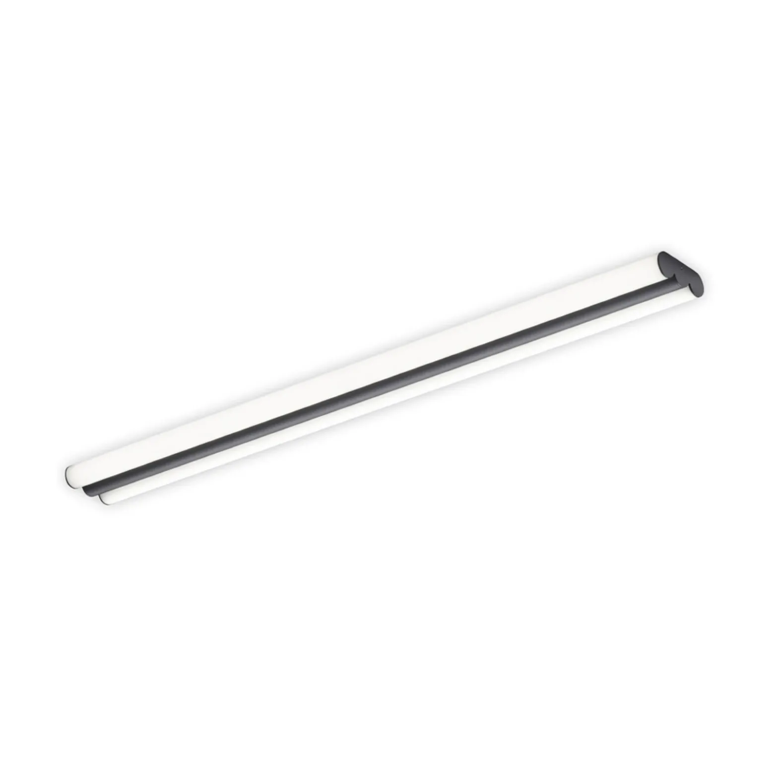 Lámpara de espejo LED LOOM de Helestra, longitud 120 cm, negro, IP44