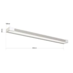 Lámpara de espejo LED Marilyn, blanco, 90 cm