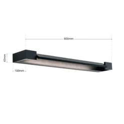 Lámpara de espejo LED Marilyn en negro, ancho 60cm