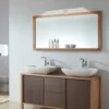 Lámpara de espejo LED Mira, 60 cm de ancho, cromada, metal, 4000 K
