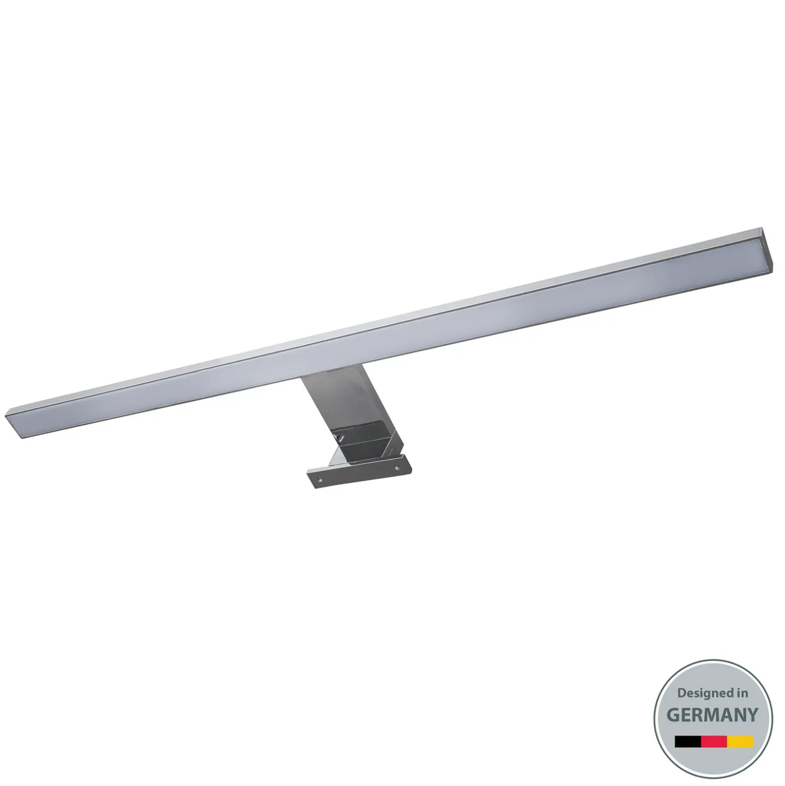 Lámpara de espejo LED Mira, 60 cm de ancho, cromada, metal, 4000 K