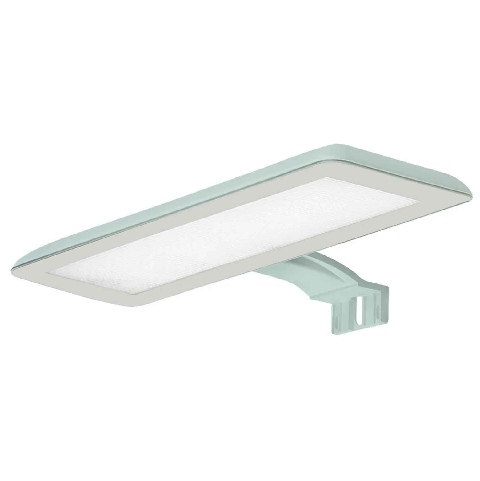 Lámpara de espejo LED Nikita aguamarina/gris acero