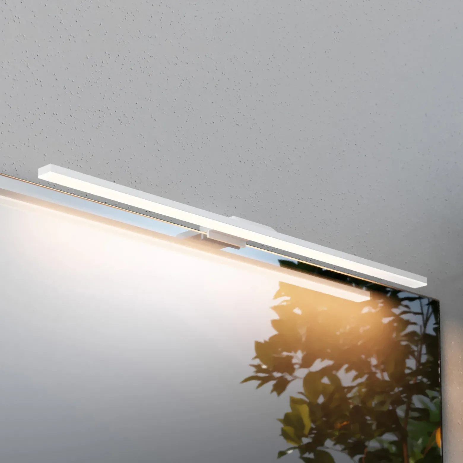 Lámpara de espejo LED Triga, IP44, blanco, 60cm, 3.000K