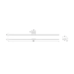 Lámpara de espejo LED Triga IP44, cromo, 80cm, 4.000K