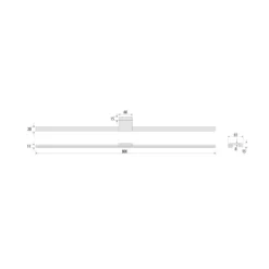 Lámpara de espejo LED Triga IP44, cromo, 80cm, 3.000K