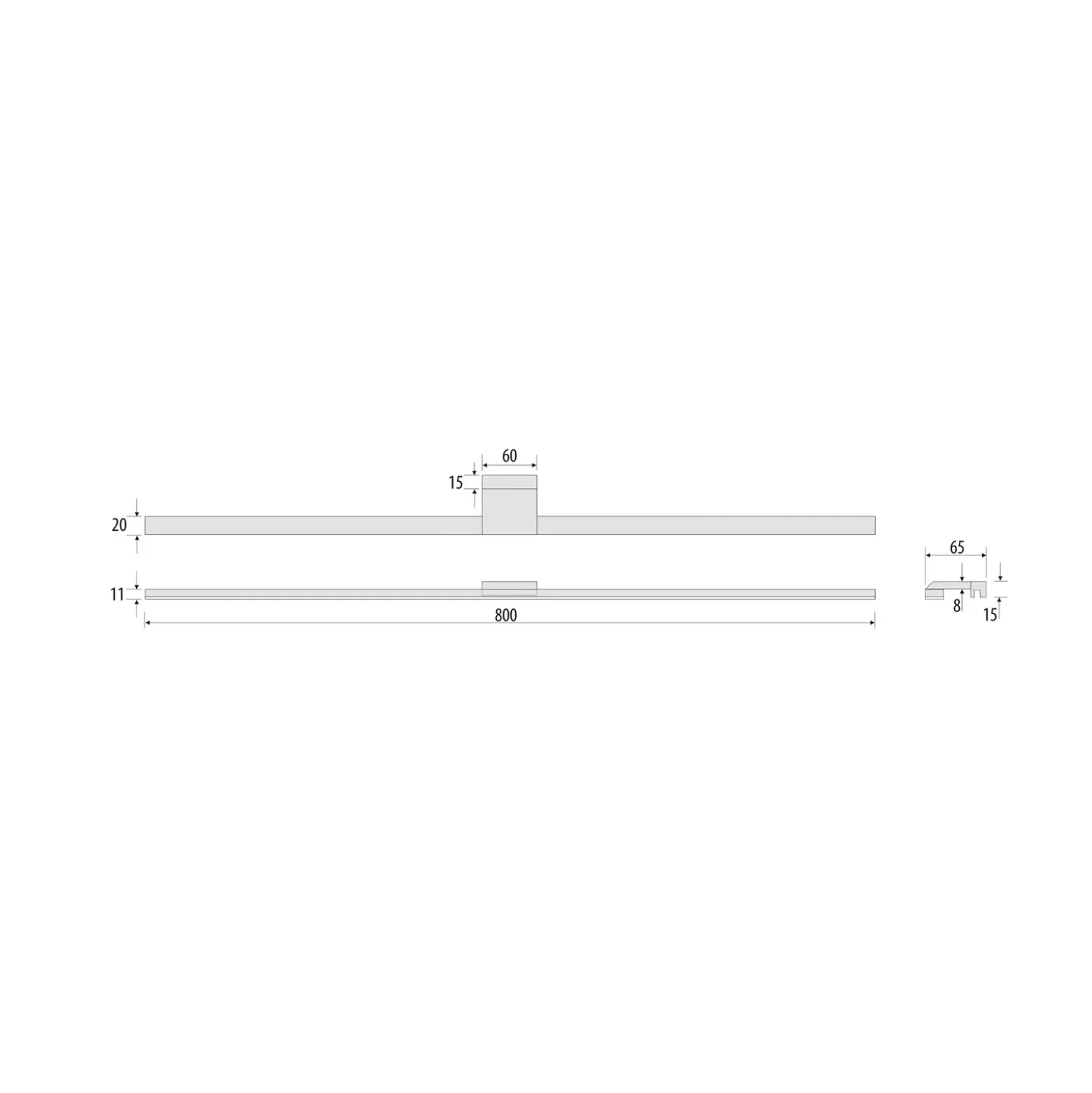 Lámpara de espejo LED Triga IP44, cromo, 80cm, 3.000K