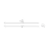 Lámpara de espejo LED Triga IP44 negro 80cm, 3.000K