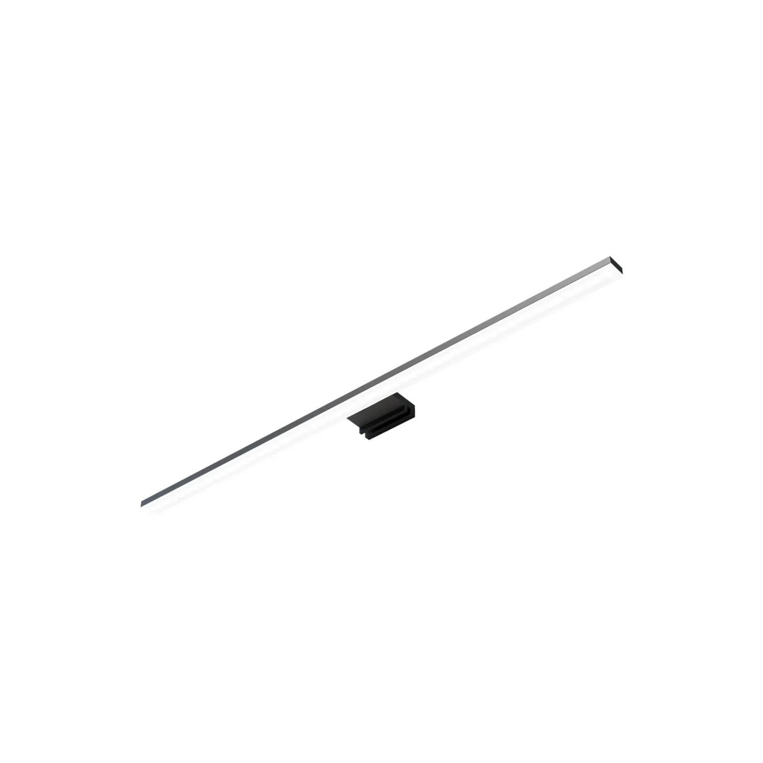 Lámpara de espejo LED Triga IP44 negro 60cm, 4.000K