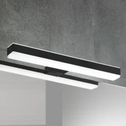 Lámpara de espejo LED Veronica, ancho 30 cm, negro